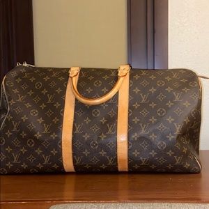 Louis Vuitton Boston Bag Keepall 50 Brown Monogram